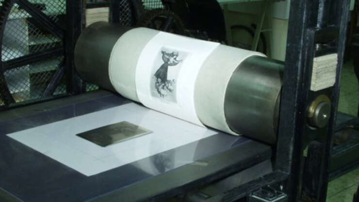 cómo es la impresión calcográfica